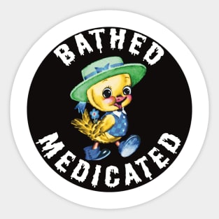 Bathed Medicated Duckling Sticker